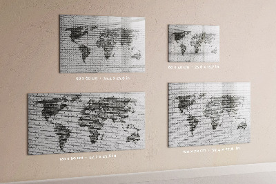 Magnetická kreslící tabule pro děti Cihlová mapa světa