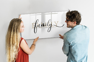 Popisovatelná magnetická tabule Rodinný nápis