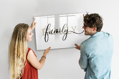 Popisovatelná magnetická tabule Rodinný nápis