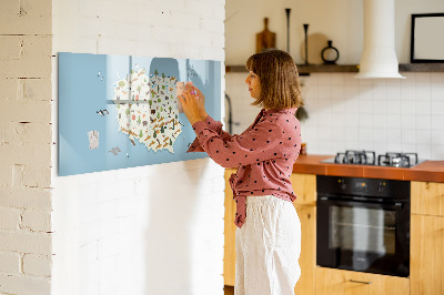 Popisovatelná magnetická tabule Mapa zvířat v Polsku