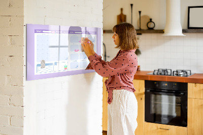 Magnetická kreslící tabule pro děti Růžový roční plánovač