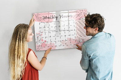 Magnetická kreslící tabule pro děti Růžový měsíční plánovač
