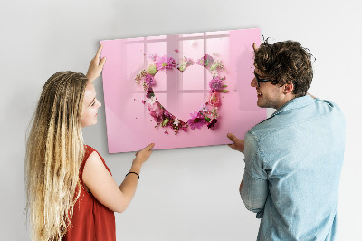 Magnetická kreslící tabule pro děti Srdce z květin