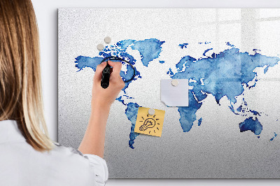 Magnetická kreslící tabule pro děti Akvarelová mapa světa