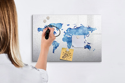 Magnetická kreslící tabule pro děti Akvarelová mapa světa