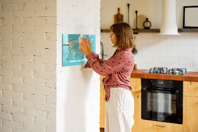 Magnetická kreslící tabule pro děti Mapa světa zvířat