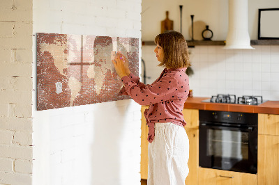 Magnetická kreslící tabule pro děti Mapa světa na cihle