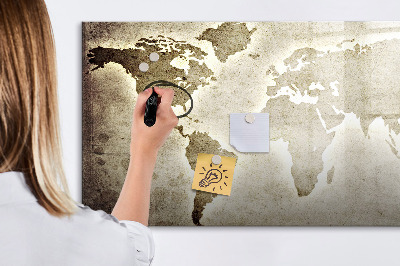 Magnetická psací tabule Mapa světa