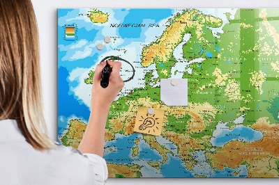 Magnetická kreslící tabule pro děti Zeměpisná mapa světa