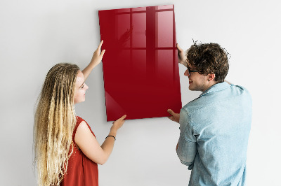 Popisovatelná magnetická tabule Červená barva