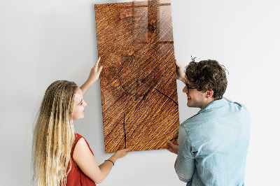 Popisovatelná magnetická tabule Dřevo teplý tón
