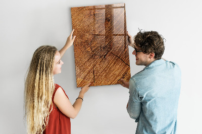 Popisovatelná magnetická tabule Dřevo teplý tón