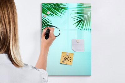 Popisovatelná magnetická tabule Palmové listy