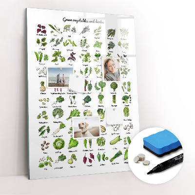 Magnetická psací tabule Zelená zelenina