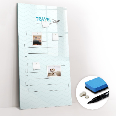 Magnetická psací tabule Cestovní plánovač
