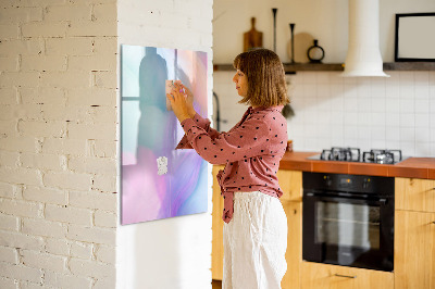 Popisovatelná magnetická tabule Pastelové peří