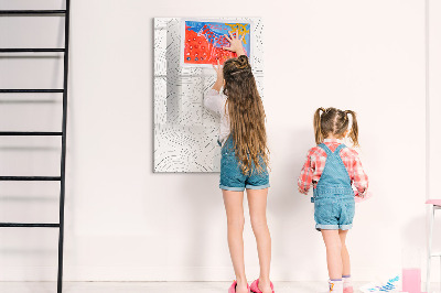 Magnetická kreslící tabule pro děti Čáry abstraktní
