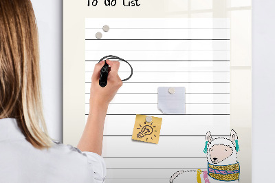 Magnetická kreslící tabule pro děti Seznam úkolů