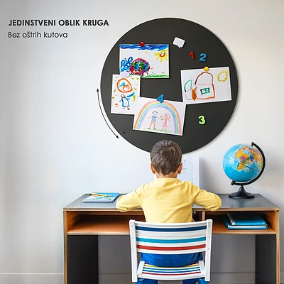 Kulatá kovová magnetická tabule ⌀90 cm