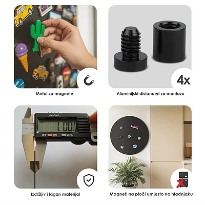 Kulatá kovová magnetická tabule ⌀90 cm