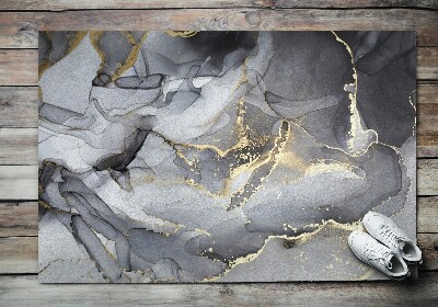 Venkovní rohožka před dveře Mramorově šedá