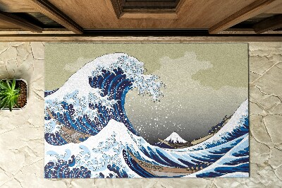 Velká venkovní rohožka Kanagawa tsunami