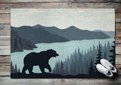Velká venkovní rohožka Medvěd v přírodě