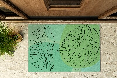 Venkovní rohožka před dveře Monstera zelená