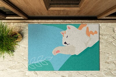 Venkovní rohože před dveře Hravá kočička