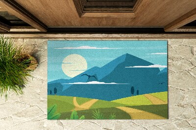 Venkovní rohože před dveře Pohled na hory