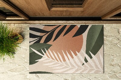 Venkovní rohožka před dveře Tropické listy