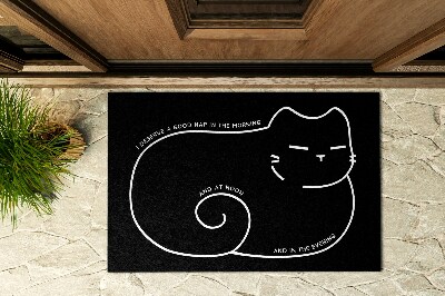 Venkovní rohože před dveře Spící kotě