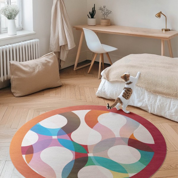 Kulaté vinylové koberce